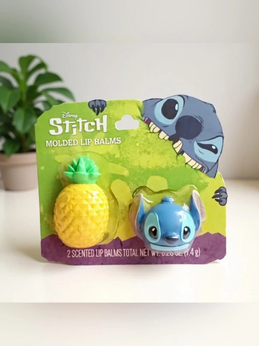 Disney Stitch Molded Lip Balm Duo NWT Pineapple & Stitch
